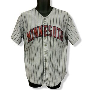 Vintage 80s Minnesota Twins Pin Striped Baseball Jersey